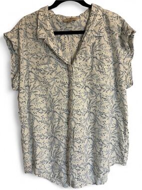 Jachs Girlfriend New York blue floral print blouse